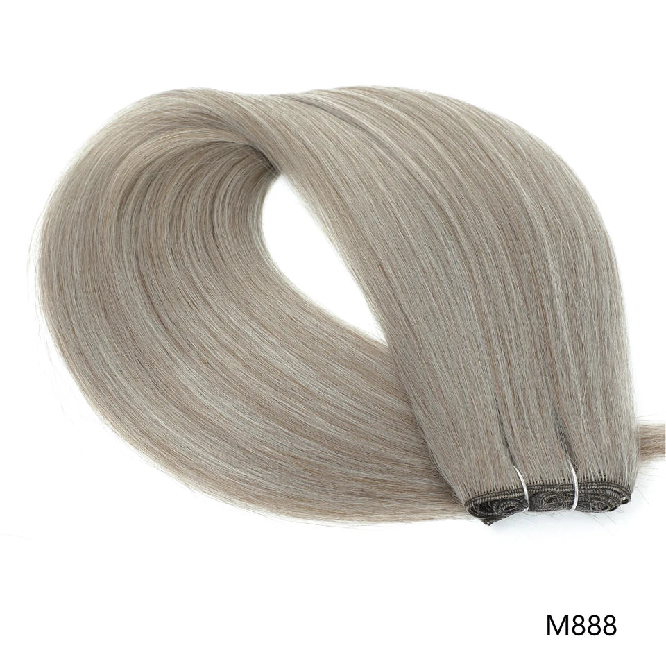Extensiones de cabello sintético súper largo natural de salón, cabello lacio Yaki.