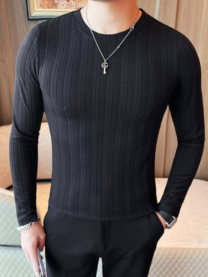 Camiseta de manga larga ajustada para hombre