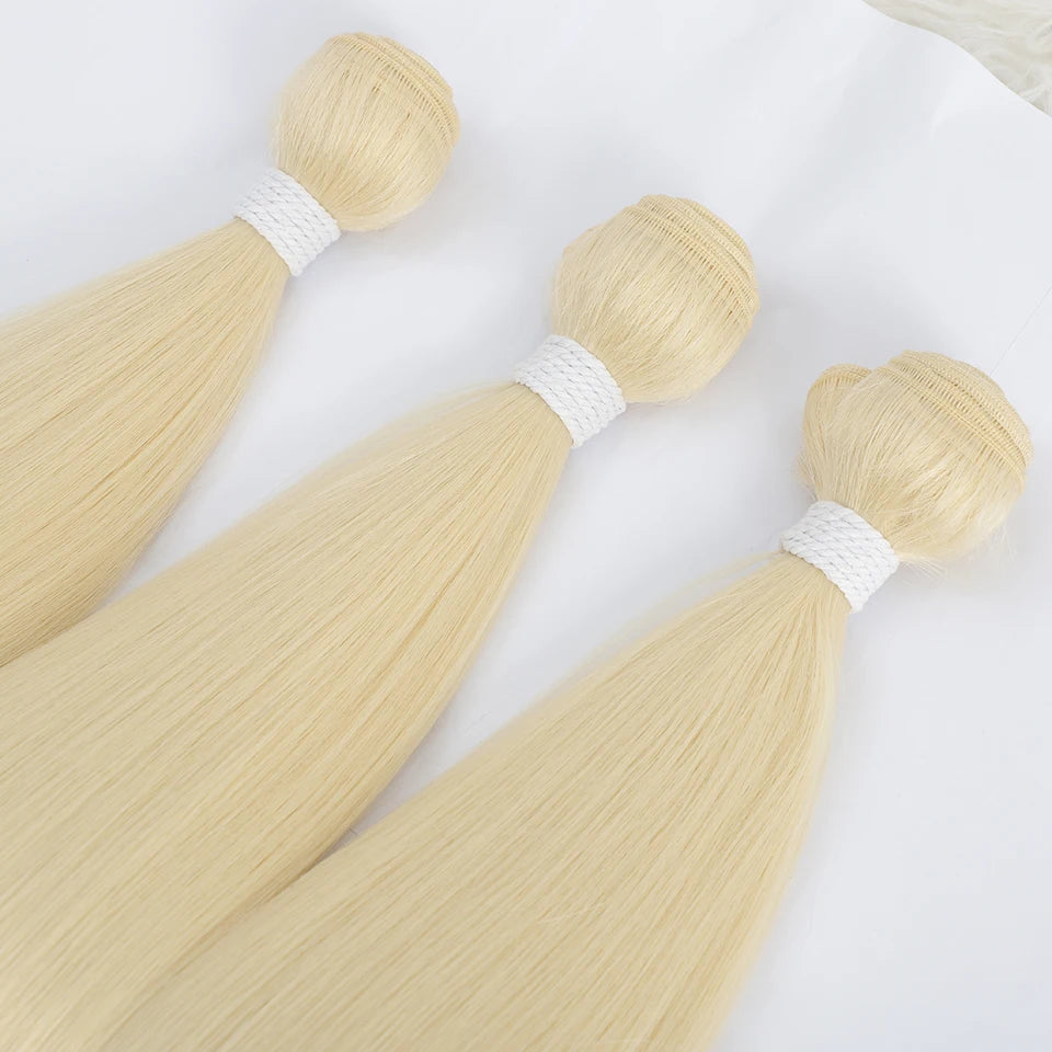 Extensiones de cabello sintético súper largo natural de salón, cabello lacio Yaki.