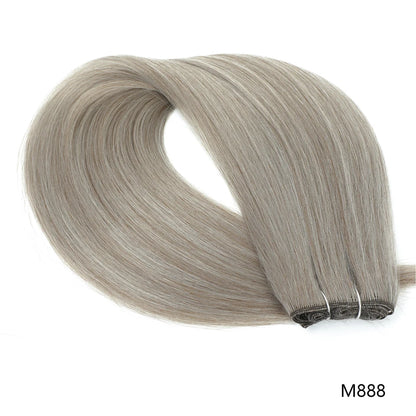 Extensiones de cabello sintético súper largo natural de salón, cabello lacio Yaki.