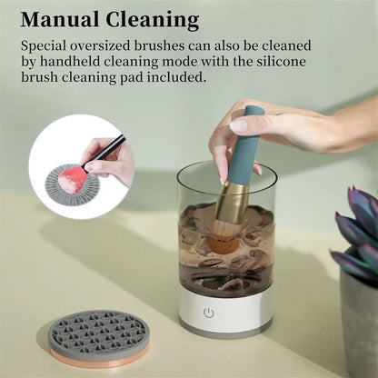 Máquina de limpieza de brochas de maquillaje, secador eléctrico con enchufe USB