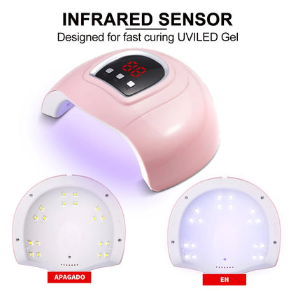 Kit de esmalte em gel LIMEGIRL, base em gel UV, ferramenta de polimento com luz LED e broca de unha, kit de esmalte em gel semipermanente