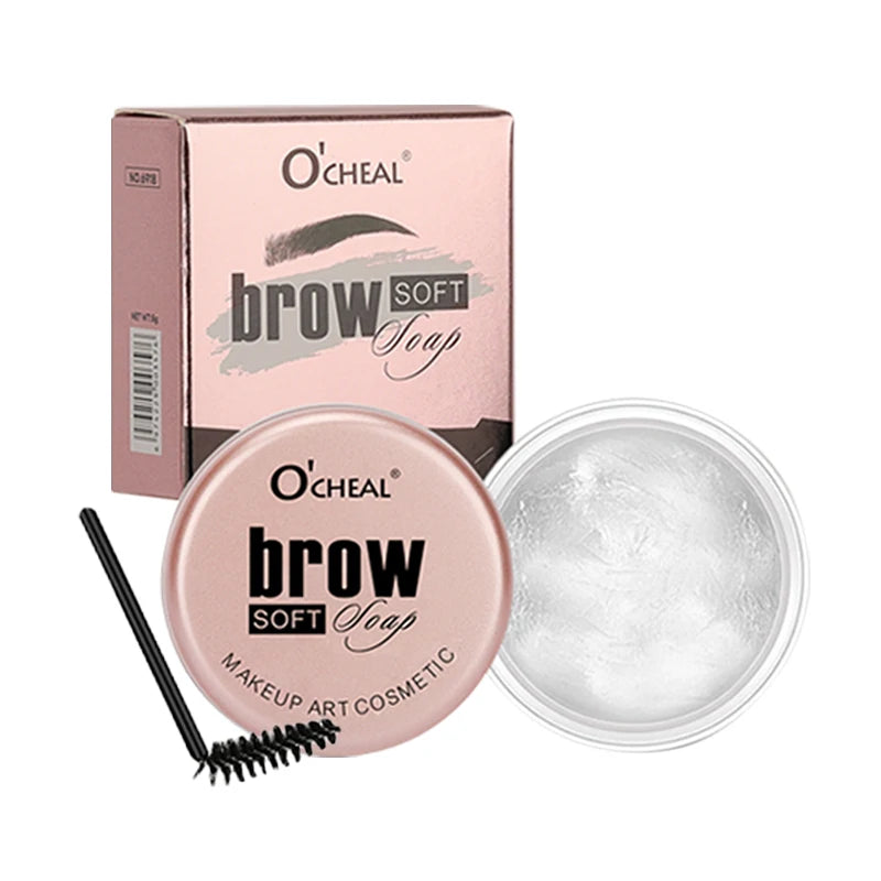 Gel para modelagem de sobrancelhas 3D Feathery Wild Brow Wax à prova d'água de longa duração fácil de usar para modelar sobrancelhas, maquiagem, sabonete esculpido e cosméticos