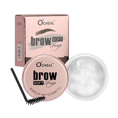 Gel para modelagem de sobrancelhas 3D Feathery Wild Brow Wax à prova d'água de longa duração fácil de usar para modelar sobrancelhas, maquiagem, sabonete esculpido e cosméticos