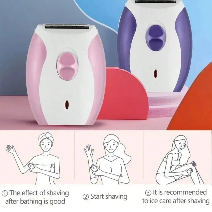 Barbeador elétrico recarregável para mulheres, máquina depiladora facial sem fio, aparador de biquíni, pernas, barbeador elétrico