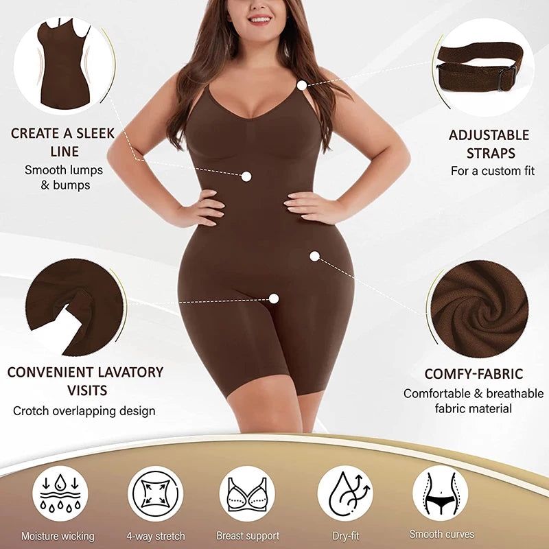 Corpete modelador de corpo inteiro feminino, roupa íntima confortável e sem costura para controle da barriga, para barriga lisa, todos os tamanhos e tamanhos grandes