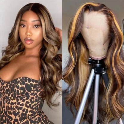Peruca de cabelo humano com ondas ombré, 427 cores, 13x4, renda frontal, transparente, 13x6, HD, brasileira, para mulheres