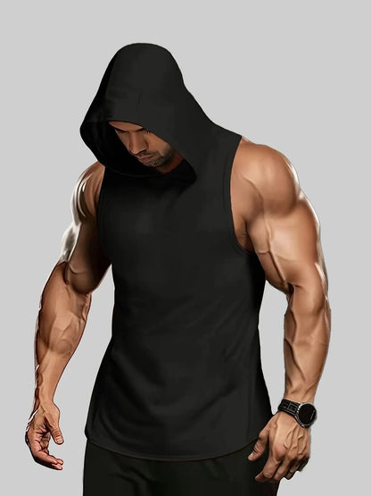 Conjunto de camiseta sem mangas, camisetas casuais confortáveis ​​de verão para homens, roupas de ginástica masculinas, camiseta sem mangas