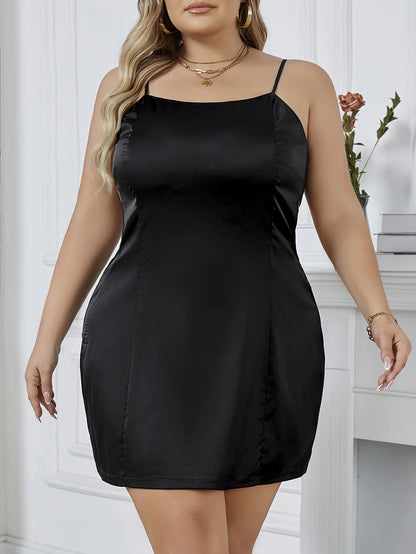 Vestido sexy plus size estilo bodycon com cintura vazada na lateral, estilo primavera/verão, design sexy e charmoso, pode ser usado ao ar livre e combinado em ambientes internos.