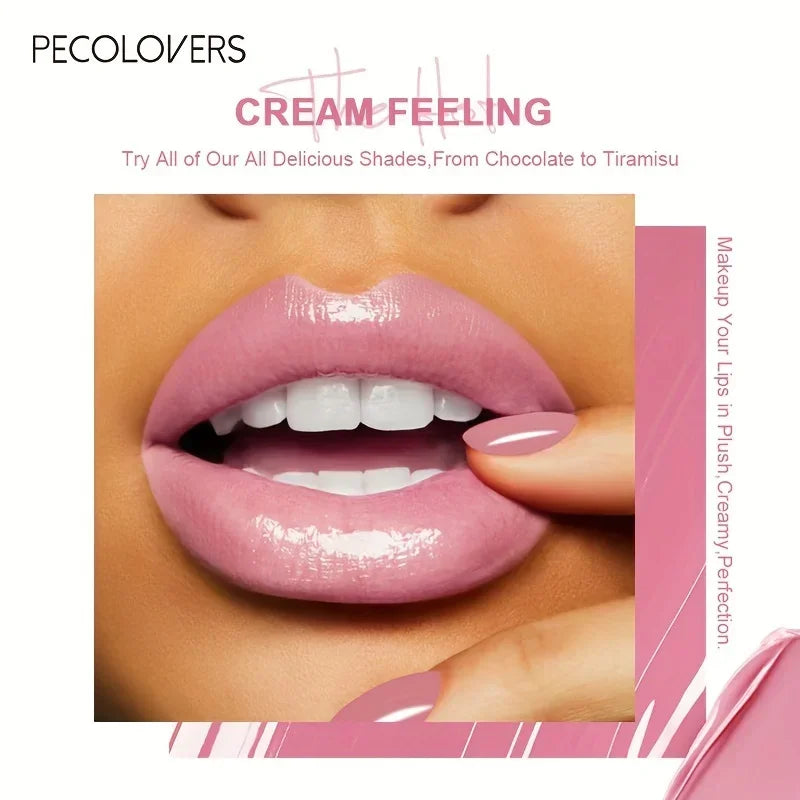 1 peça gloss labial hidratante com óleo essencial, brilho labial líquido, brilho labial não pegajoso, longa duração, maquiagem labial nude