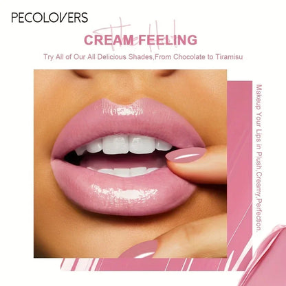 1 peça gloss labial hidratante com óleo essencial, brilho labial líquido, brilho labial não pegajoso, longa duração, maquiagem labial nude