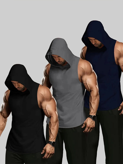 Conjunto de camiseta sem mangas, camisetas casuais confortáveis ​​de verão para homens, roupas de ginástica masculinas, camiseta sem mangas