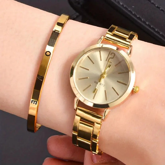 Relógio feminino de luxo, elegante relógio de pulso de quartzo com strass, relógio feminino.
