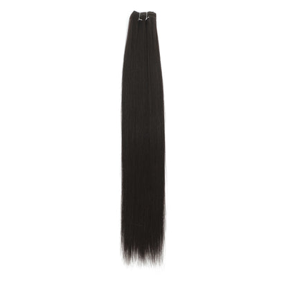 Extensiones de cabello sintético súper largo natural de salón, cabello lacio Yaki.