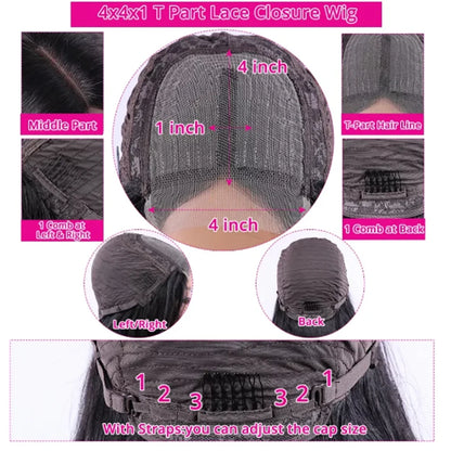 Perucas de renda frontal WeHuman Hair, perucas curtas Bob sem cola, perucas curtas Bob, pré-depiladas, lisas, 13x4 HD, perucas de renda transparente