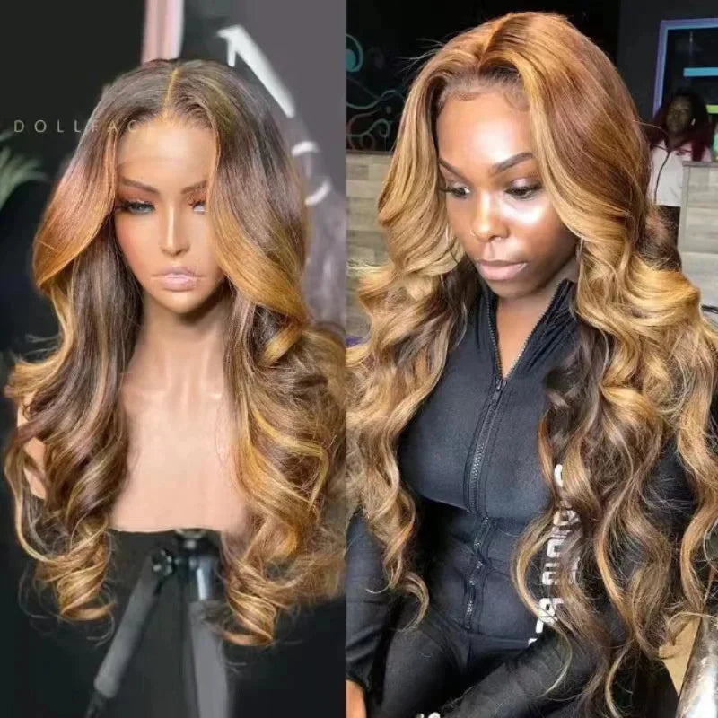 Peruca de cabelo humano com ondas ombré, 427 cores, 13x4, renda frontal, transparente, 13x6, HD, brasileira, para mulheres