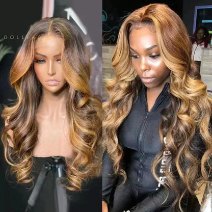 Peruca de cabelo humano com ondas ombré, 427 cores, 13x4, renda frontal, transparente, 13x6, HD, brasileira, para mulheres