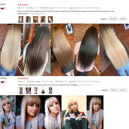 Extensiones de cabello sintético súper largo natural de salón, cabello lacio Yaki.