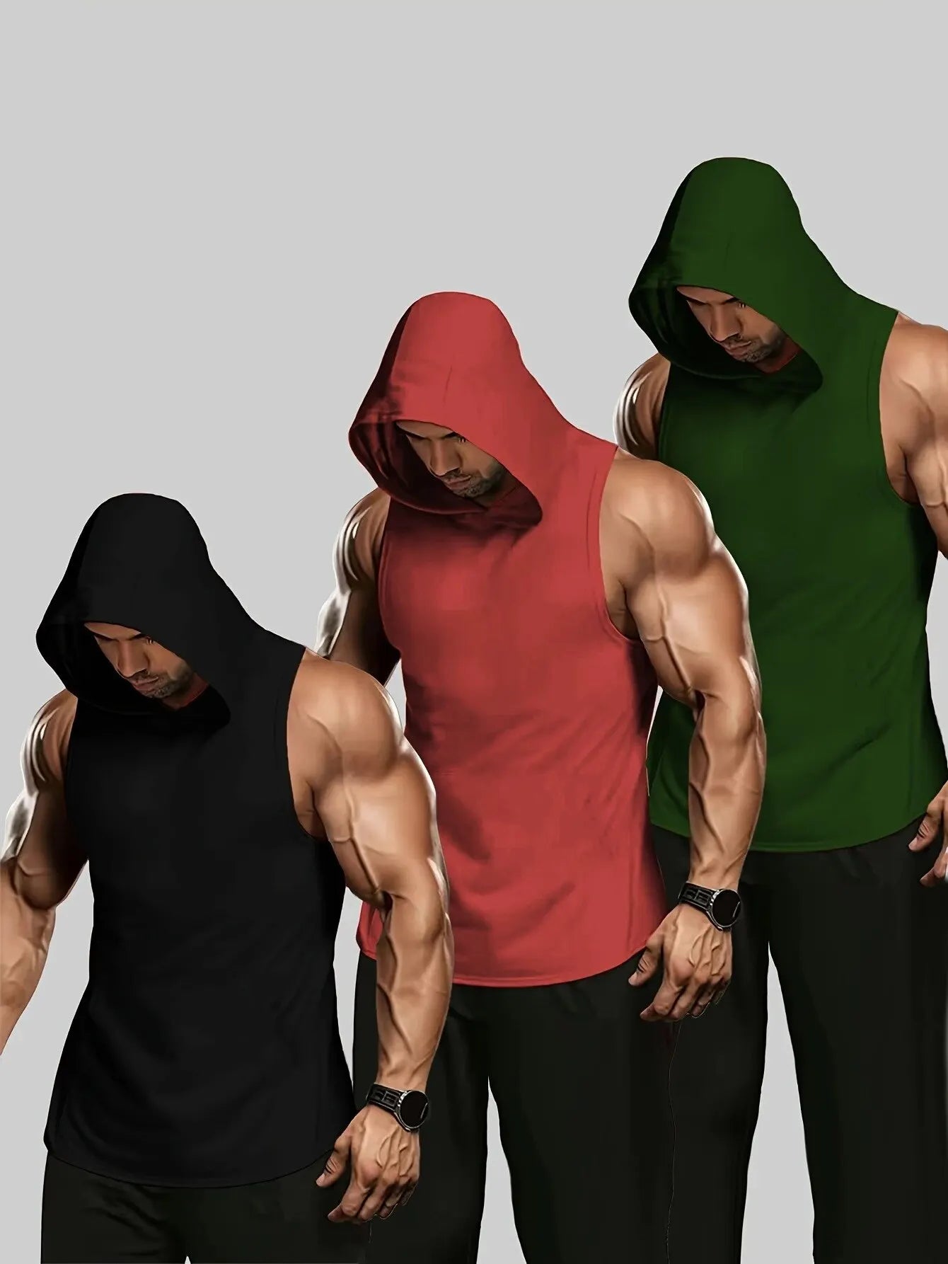 Conjunto de camiseta sem mangas, camisetas casuais confortáveis ​​de verão para homens, roupas de ginástica masculinas, camiseta sem mangas