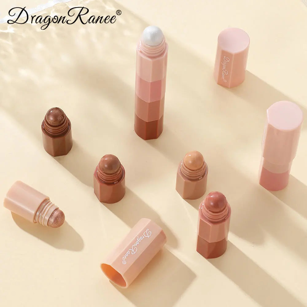 Dragon Ranee 4 cores/conjunto Lápis de sombra preguiçoso à prova d'água que não borra Lápis de seda perolado