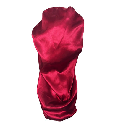 Conjunto de touca longa + faixa elástica de cetim para cabelo, touca longa e sedosa para dormir com faixa elástica larga