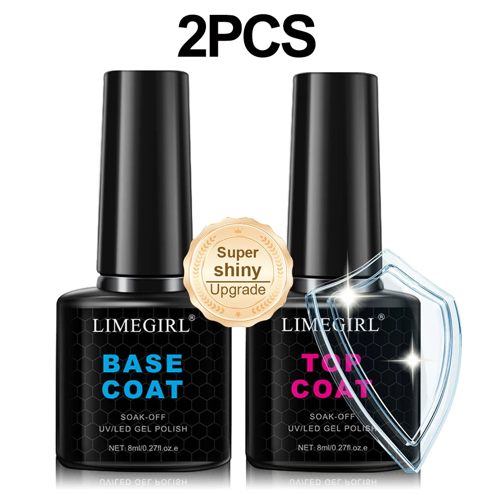 Kit de esmalte em gel LIMEGIRL, base em gel UV, ferramenta de polimento com luz LED e broca de unha, kit de esmalte em gel semipermanente