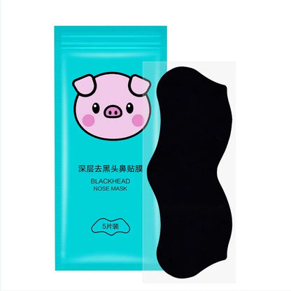 Tira nasal removedora de cravos 5 peças, removedor de acne mágico, poderoso removedor de ácaros, limpeza profunda, redução de poros, pele lisa